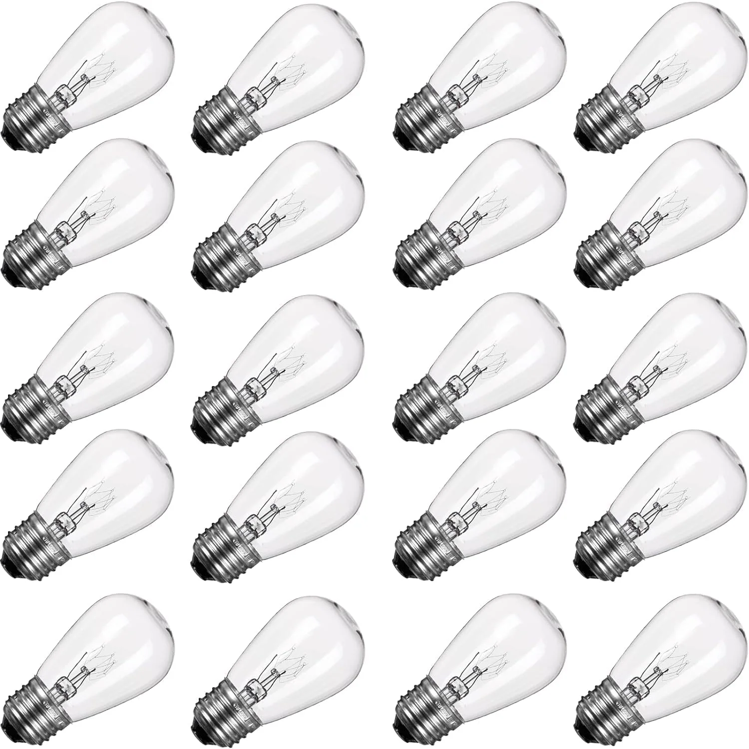 Minetom S14 Incandescent Edison Light Bulbs, 20 Pack 11W, Warm White, 11.0 Watts, 20, photo 1