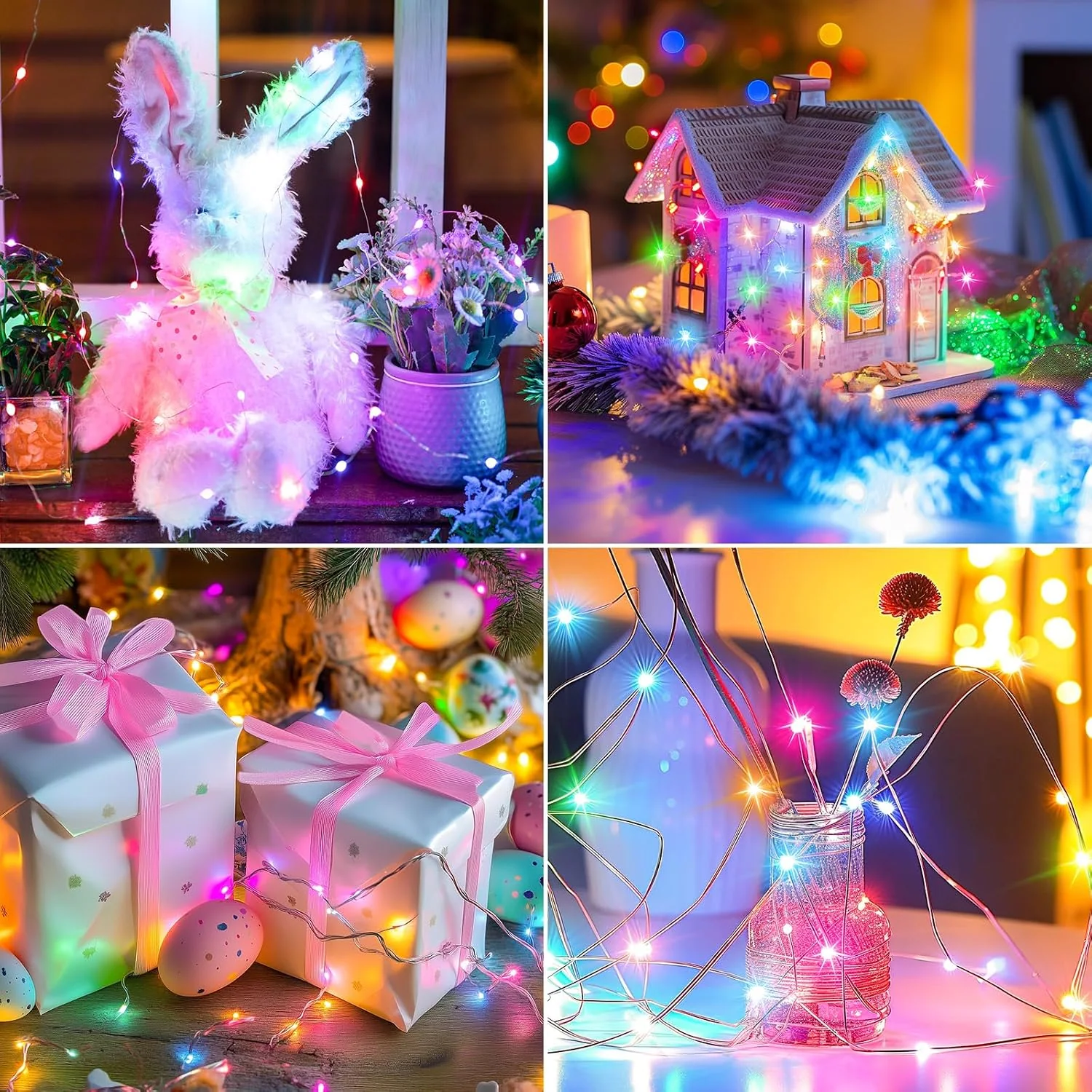 Minetom 12 Pack Pastel Fairy Lights Battery Operated String Lights, photo 2