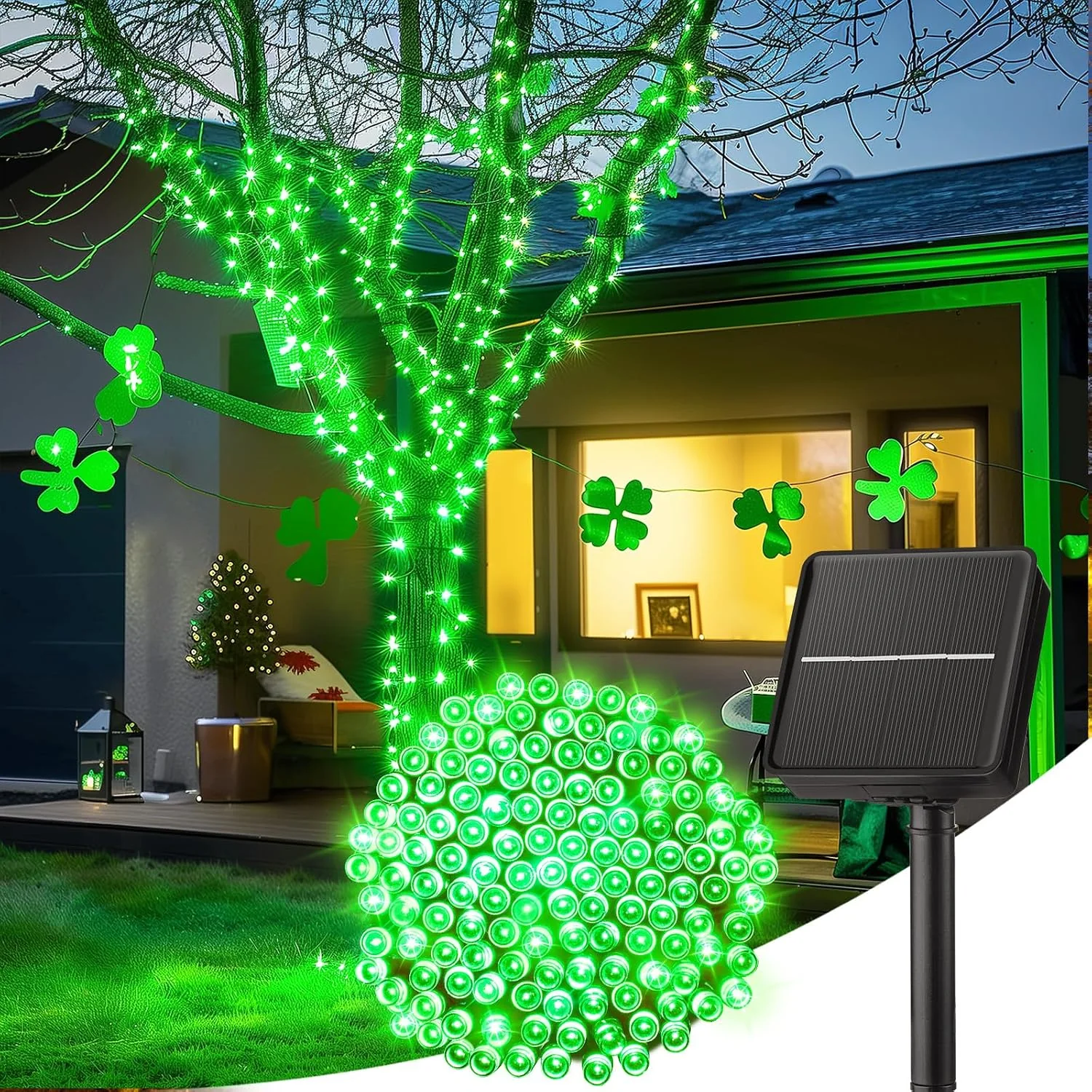 Minetom Solar Halloween Lights Outdoor, Green, 40 FT 1Pack, photo 10