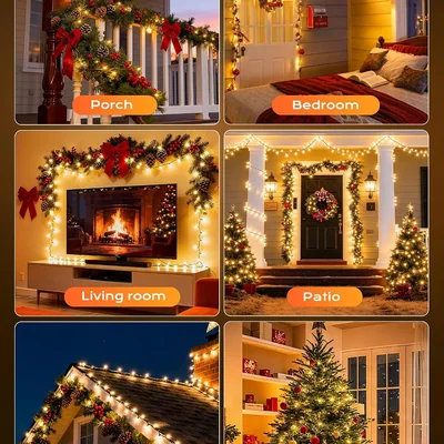 Minetom LED Clear Christmas String Lights, thumbnail 2