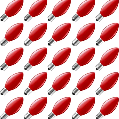 Minetom 25 Pack Replacement Light Bulbs for C7 E12 Base Christmas String Lights, thumbnail 3