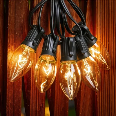 Minetom C9 Clear Christmas String Lights, thumbnail 1