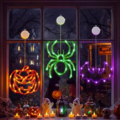 Minetom 3 Pack Halloween Windows Lights, thumbnail 6