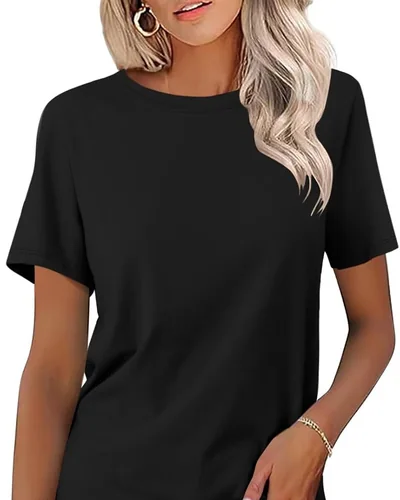 Minetom Womens Color Block T Shirts Short Sleeve Tops Summer Tees, thumbnail 23