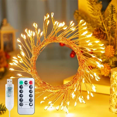 Minetom USB Firecracker Fairy Lights Plug, thumbnail 1