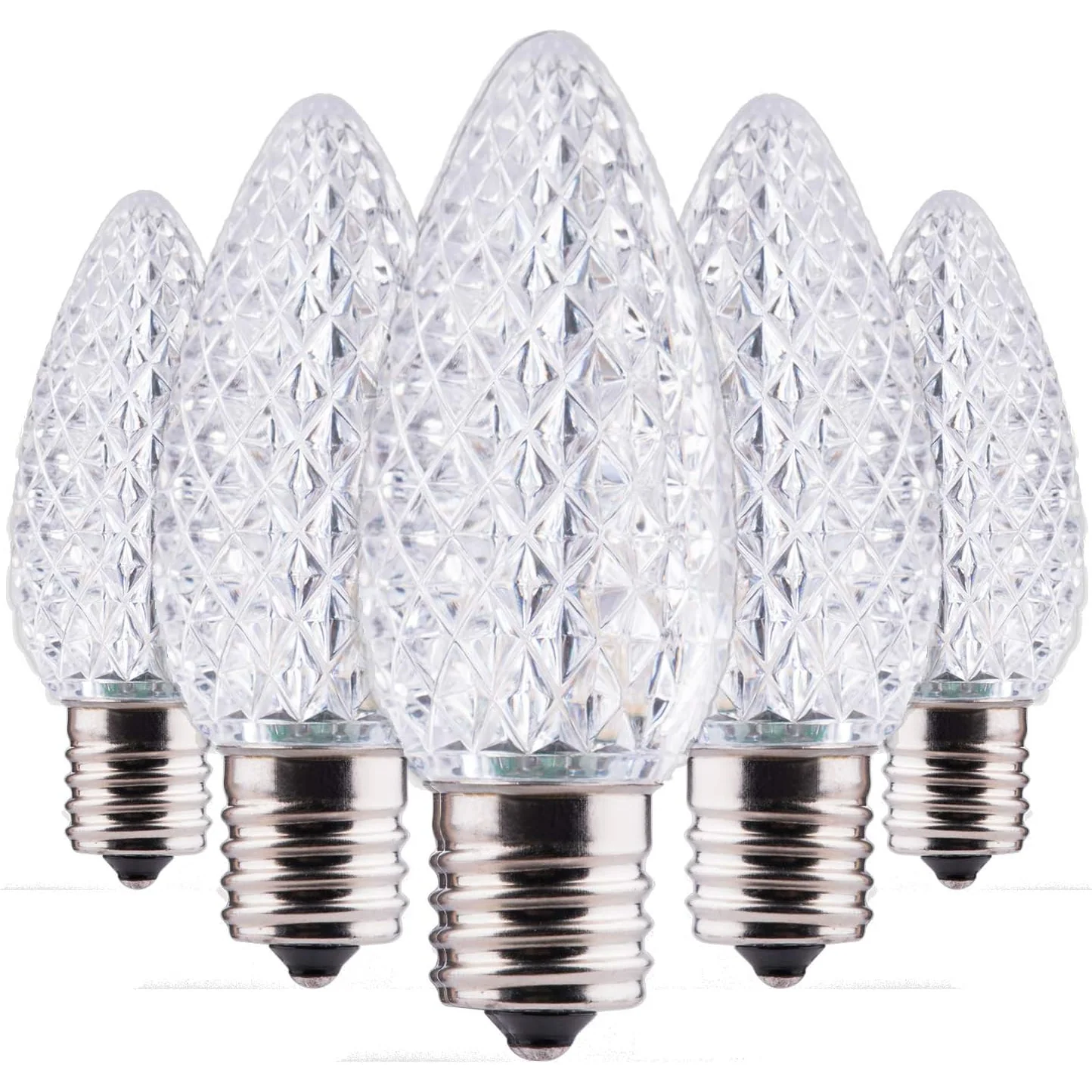 Minetom C9 LED Replacement Christmas Light Bulbs, Cool White, 50, photo 6