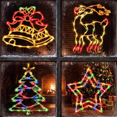 Minetom Christmas Window Lights Indoor, thumbnail 1