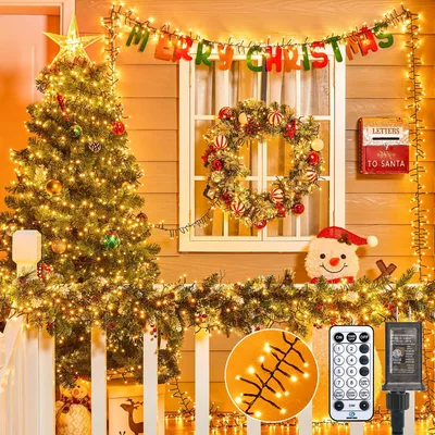 Minetom 1000 LED Cluster Lights Christmas Tree Lights Outdoor Christmas, thumbnail 2