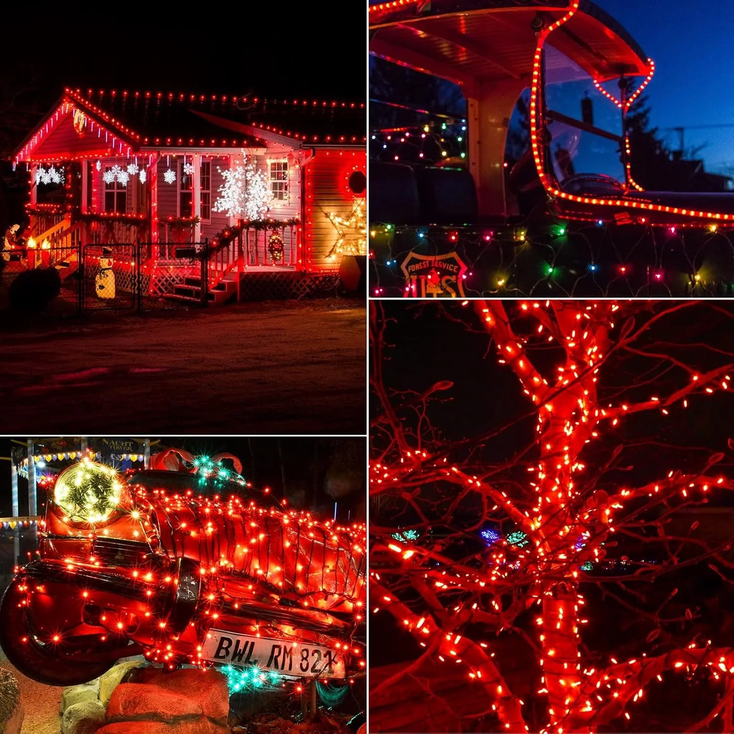 Minetom 25 Pack C9 Red Christmas Lights Bulbs, photo 4