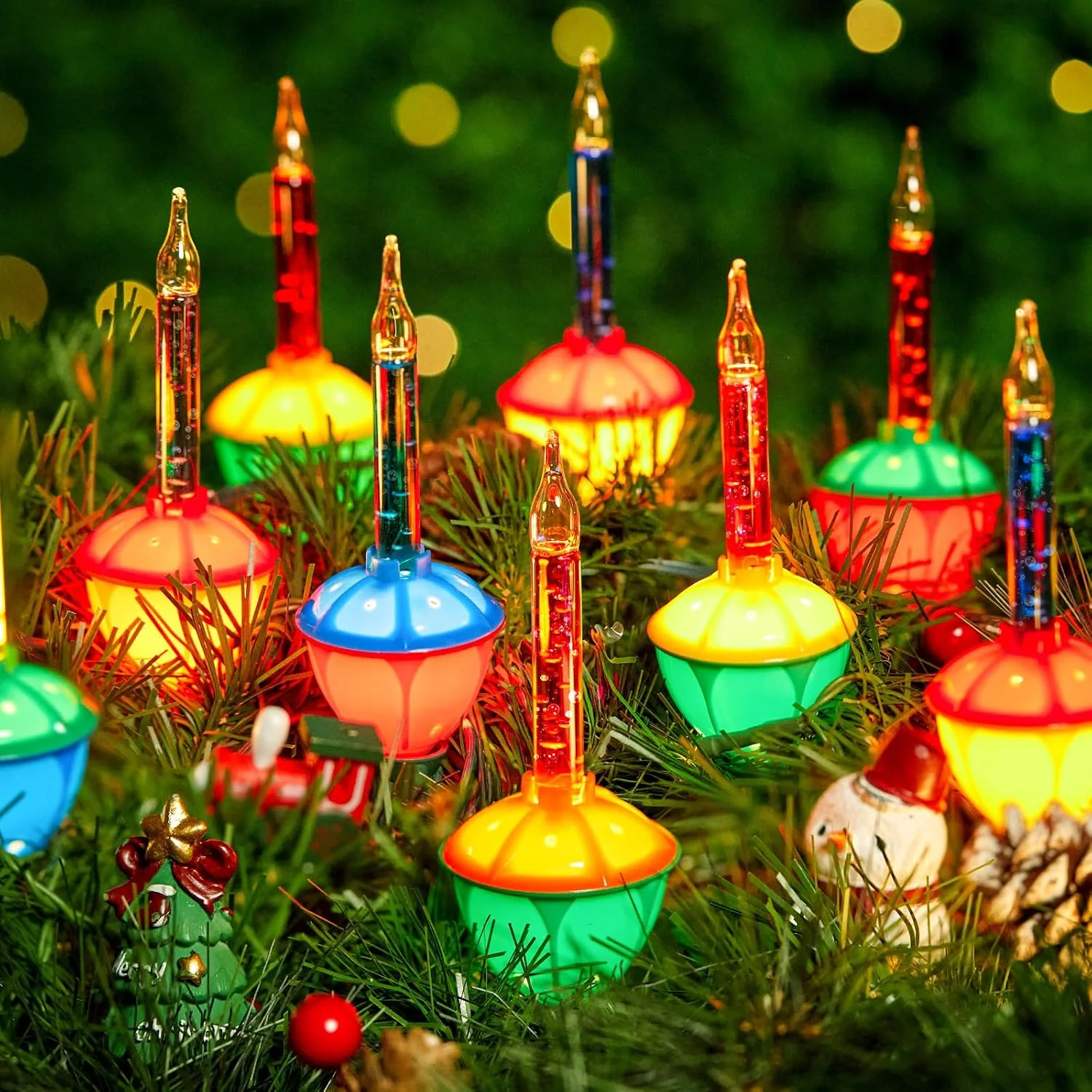 Minetom Christmas Bubble String Lights, 9.5FT Vintage Christmas Light, photo 1