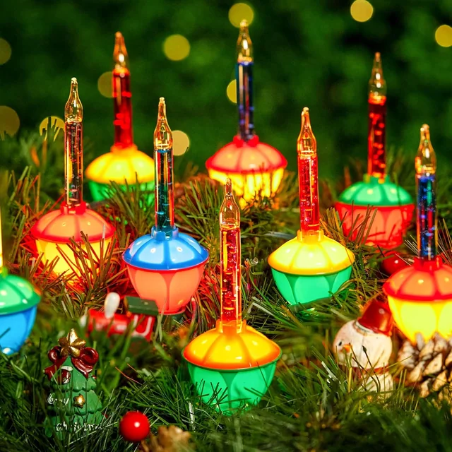 Minetom Christmas Bubble String Lights, 9.5FT Vintage Christmas Light