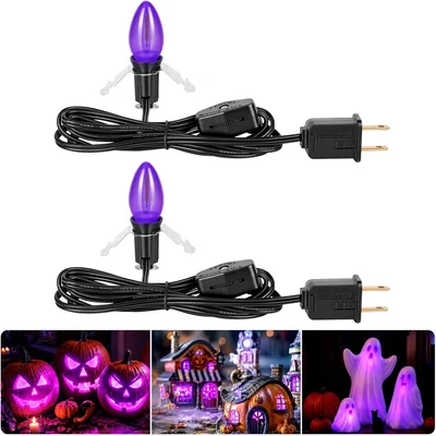 Minetom Christmas Village Lights Accessory Cord with LED Bulb, thumbnail 2