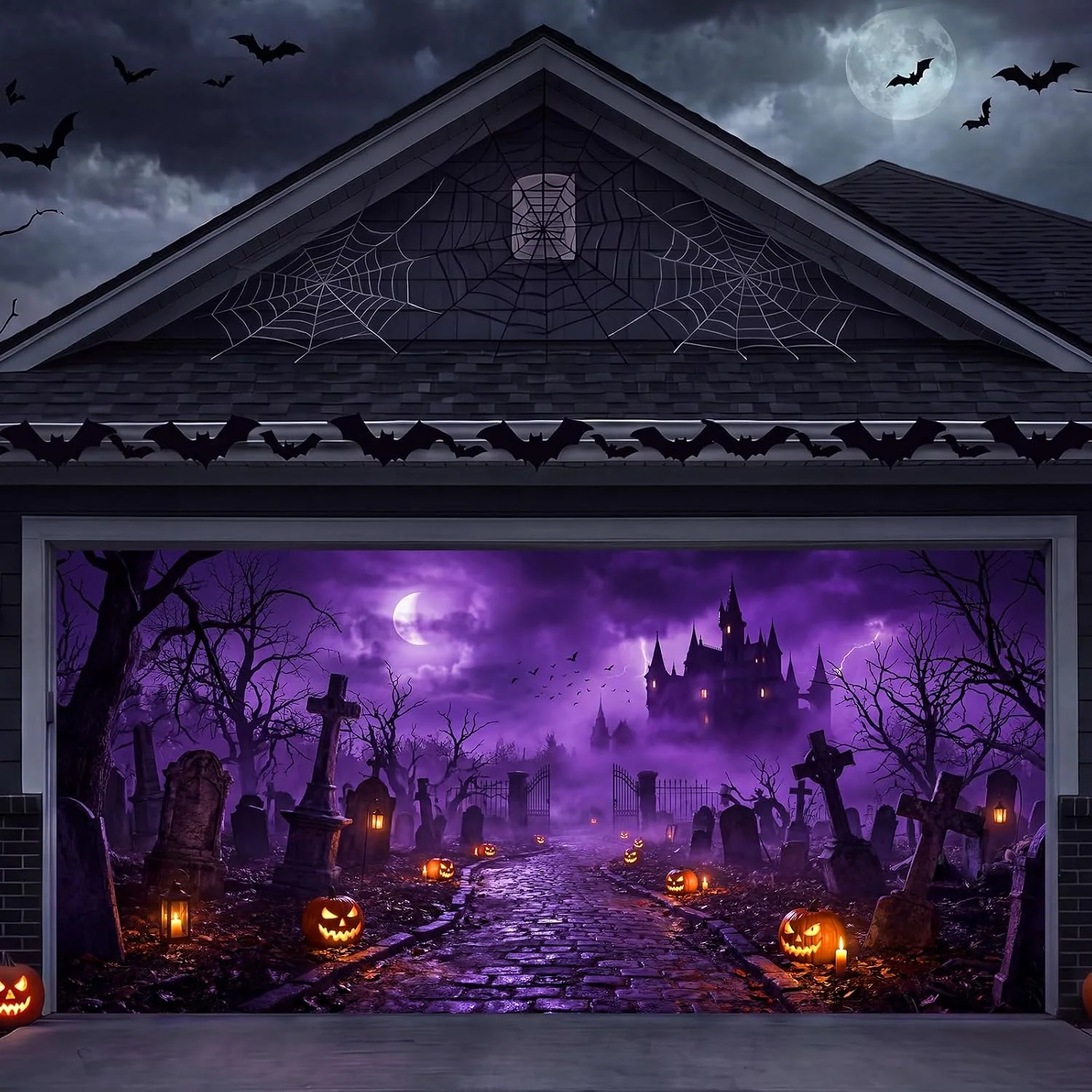 Minetom Halloween Garage Door Cover, photo 1