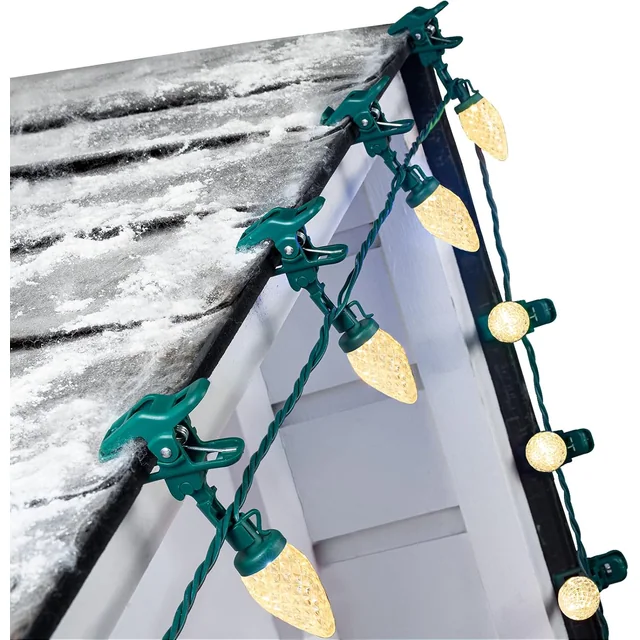 Minetom Christmas Lights Outdoor, 68FT 100 LED C9 String Lights with Spring