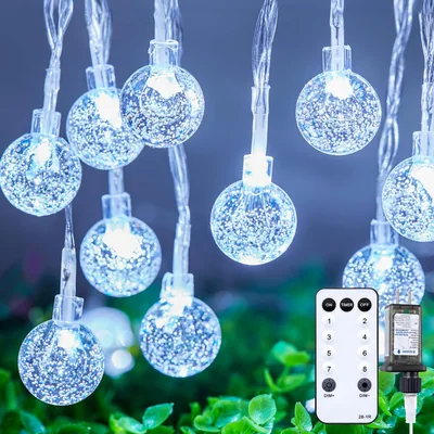 Minetom 33ft Plug in Star String Lights with Remote and Timer, thumbnail 5