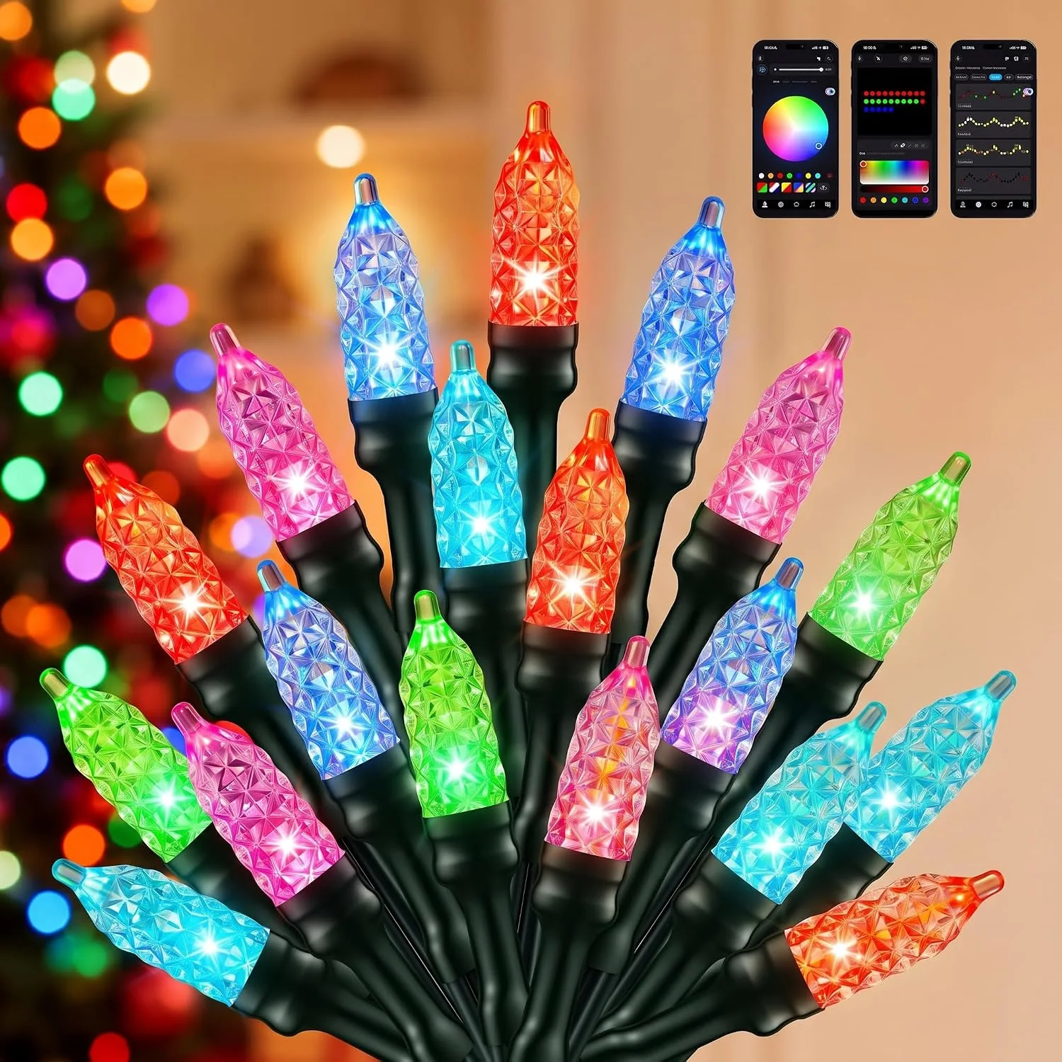Minetom 300LED 99ft Smart Christmas Mini String Lights Indoor Outdoor String, photo 1
