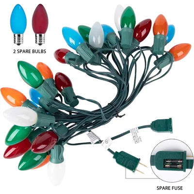 Minetom C9 Christmas Lights Outdoor, 100Feet Vintage Christmas String Lights, thumbnail 3