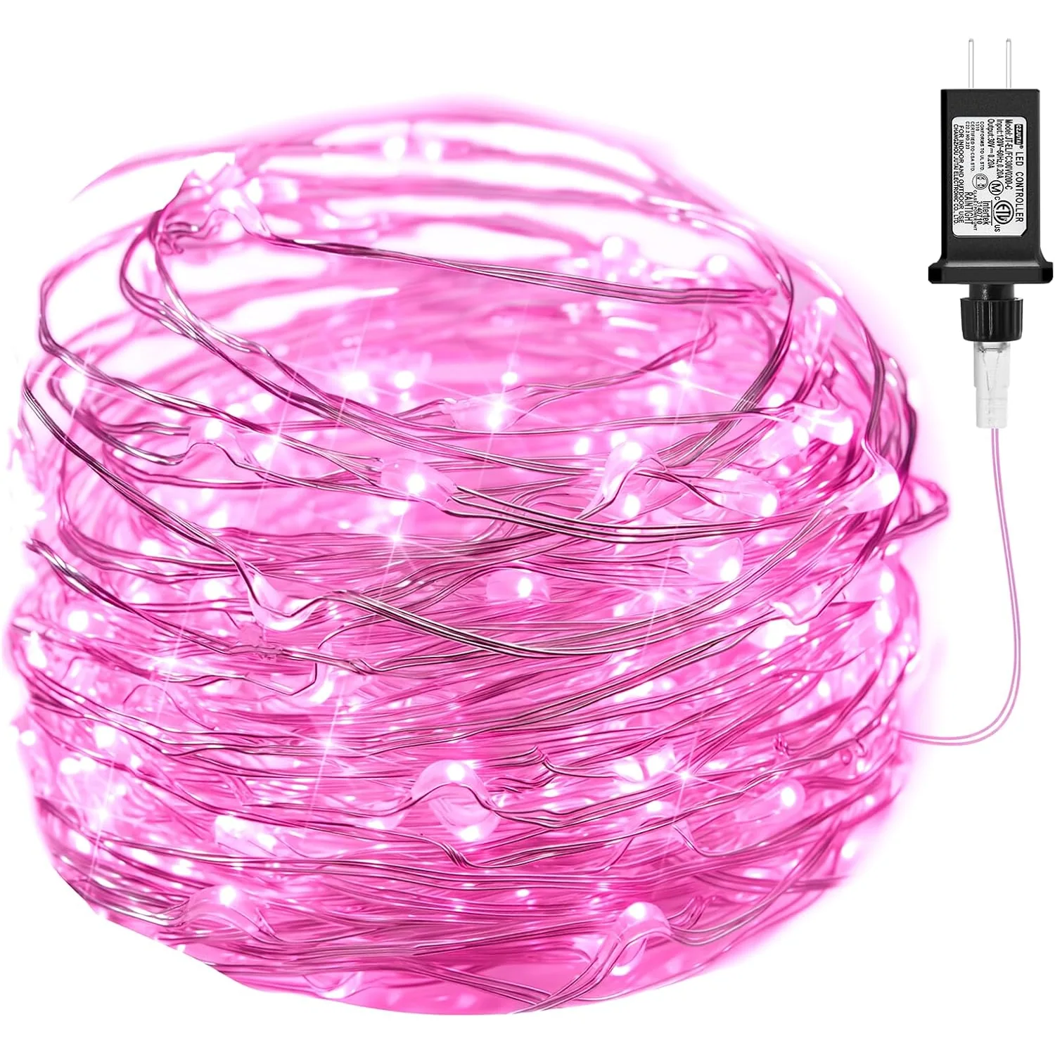 Minetom Fairy Lights Plug, Pink, 100 LEDs, photo 14