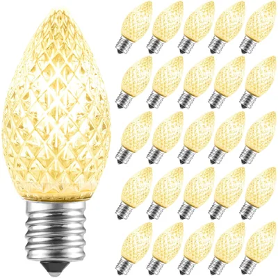 Minetom 25 Pack C7 LED Christmas Lights Bulbs, thumbnail 7