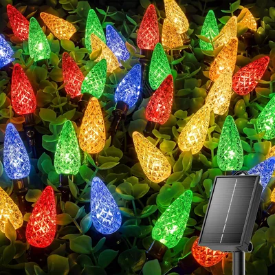 Minetom 23FT 50 LED C6 Solar Christmas Lights Outdoor Waterproof, thumbnail 6