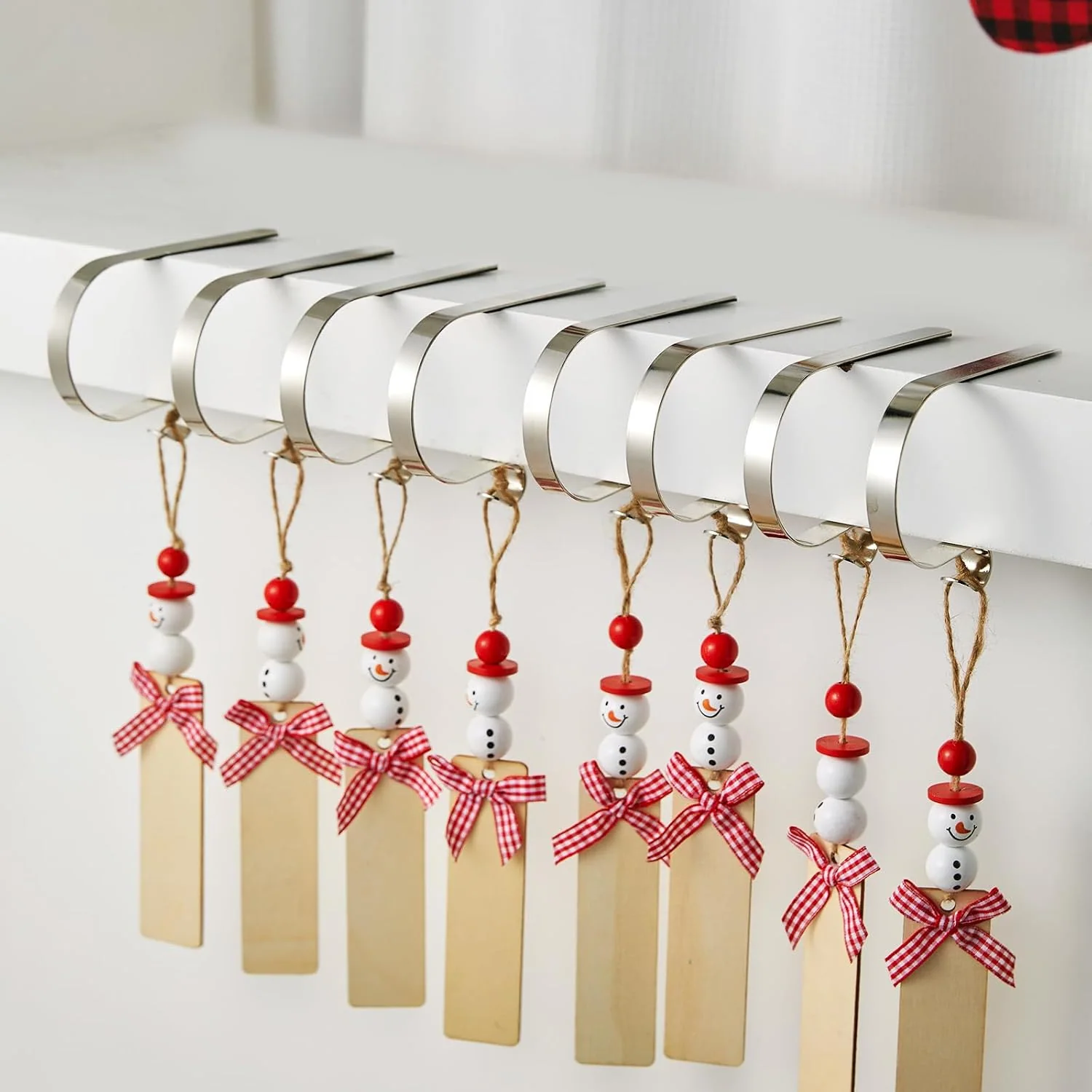 Minetom Silver Christmas Stocking Holders Set, photo 1